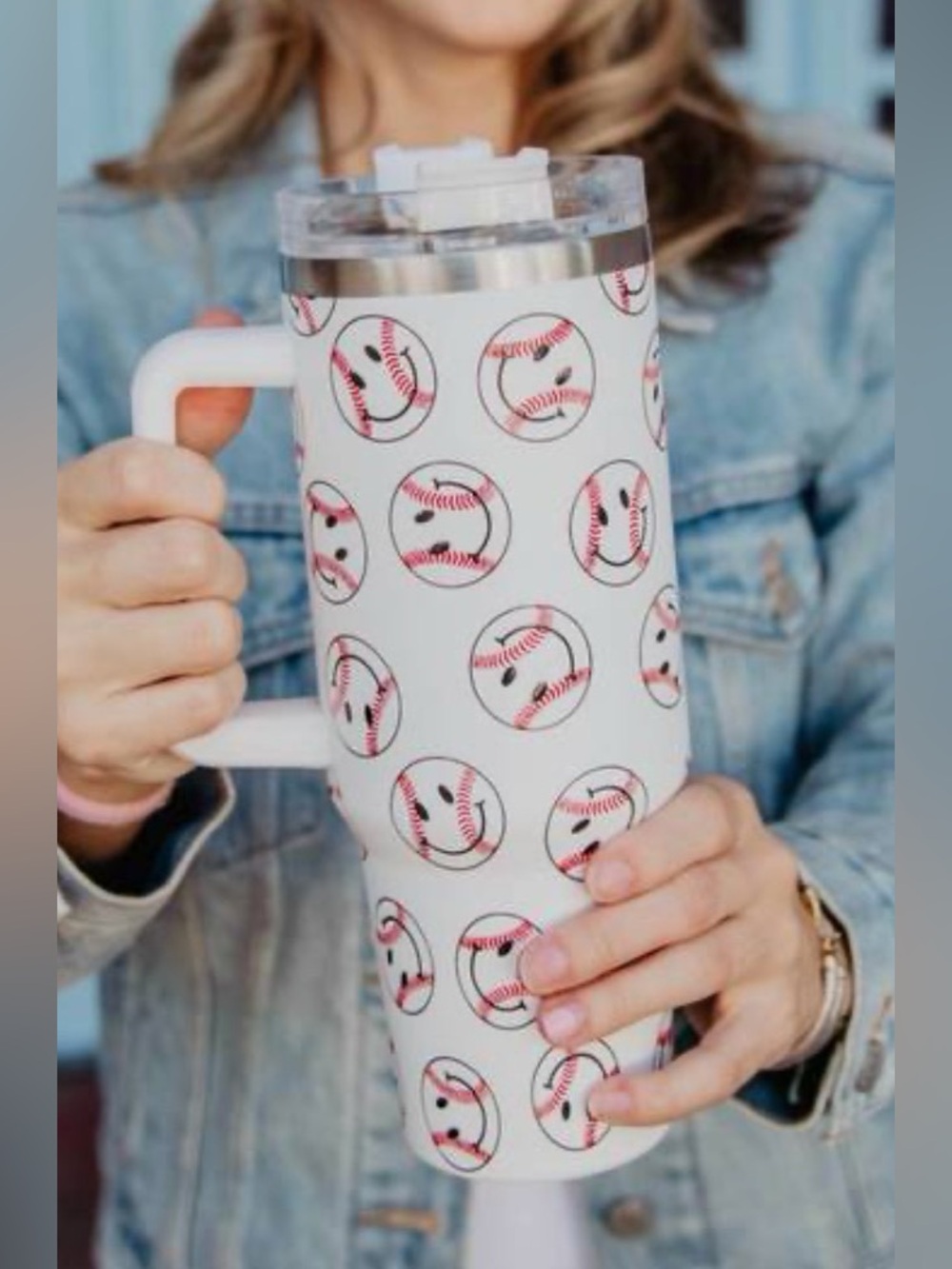 Katydid Cup Baseball Smiley